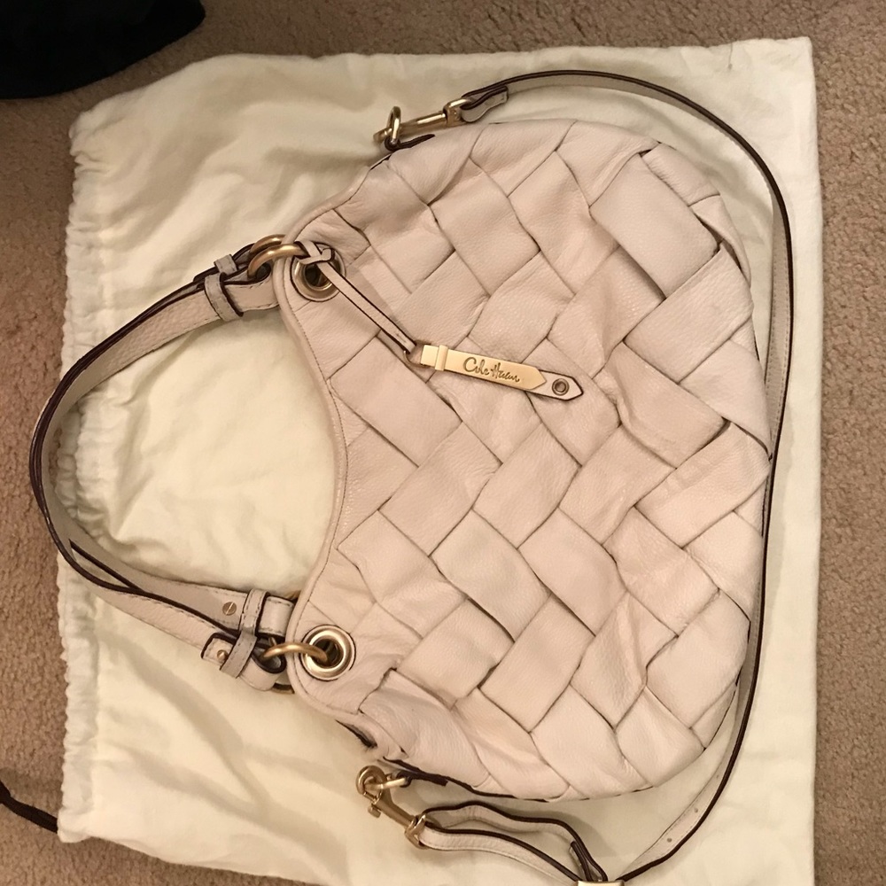 Cole haan crean shoulder bag with handles